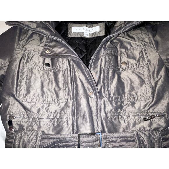 Laundry by Shelli Segal Fox Fur Trimmed Coat - Size‎ S - Just Fabulous! - Picture 9 of 16